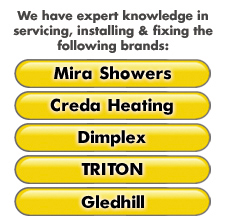 electricians mira creda dimplex triton gledhill repairs